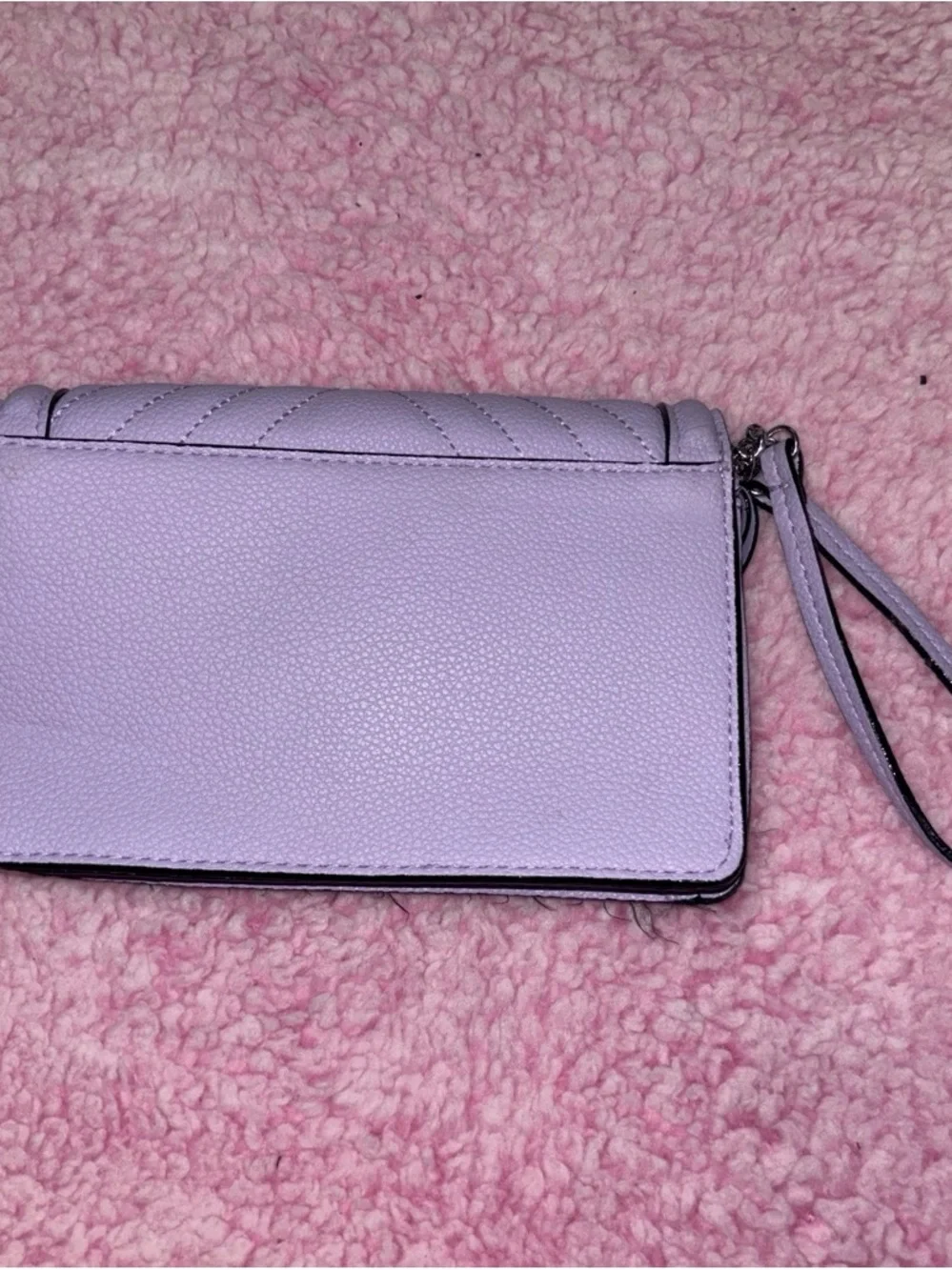Victoria's Secret Lilac Quilted Wristlet Clutch